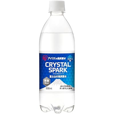 アイリス CRYSTAL SPARK 富士山の強炭酸水 500ｍl×24本 税込1,127円(47.0円/本) プライム会員送料無料