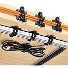 【56%OFF】【615円】 Viaky 粘着テープ・ネジ・結束バンド対応 3way 2段階調節 シリコンバンド付き ケーブルクリップ 10個セット