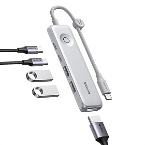 【クーポン割引】【1,851円】 UGREEN 5in1 HDMI出力 4K@60Hz 10Gbps高速転送 ワンタッチ画面オフ USB-C3.2+HDMI+USB-A2.0*2+PD100W USBハブ