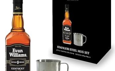 【1,938円】エヴァン・ウィリアムス ブラックラベル バーボン 700ml ステンレスマグ付きギフトBOX
