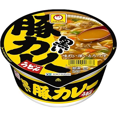 マルちゃん 黒い豚カレーうどん 87g×12個 税込1,530円(127.5円/個) プライム会員送料無料