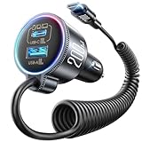 【45%OFF+10%ポイント！】JOYROOM 3ポート USBカーチャージャー 200W急速充電・伸縮コイルケーブル搭載モデルが2,189円（実質1,791円）送料無料