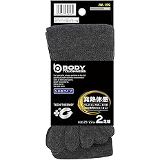 【69%OFF】【272円】 おたふく手袋 発熱 保温 5本指 冬用ソックス 25～27cm 2足組