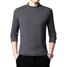 【58%OFF】【999円】 FLYSKY メンズ 両面起毛 モックネック 無地 あったかロンT