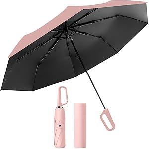 【値下げ】【実質596円】 FHJBJA 晴雨兼用 超軽量 8本骨 バックルハンドル 折りたたみ傘