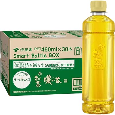 【5%OFF】【体脂肪を減らす】伊藤園 おーいお茶 濃い茶 ラベルレス スマートボトル 460ml×30本 送料込1,881円(62.7円/本)【機能性表示食品】