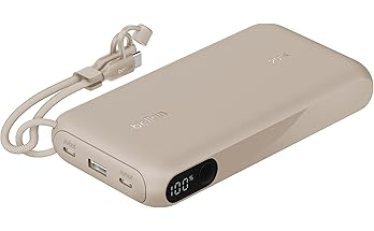 【4,395円ｰ1750pt】Belkin BoostCharge モバイルバッテリー  20000mAh 20W USB-Cケーブル内蔵