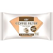 キーコーヒー コーヒーフィルター 1~2人用 無漂白 タブ付き 40枚入り×10袋