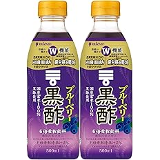 【40%OFF+10%OFF】【1,191円（定期便1,125円）】 ミツカン 機能性表示食品 ブルーベリー黒酢 6倍希釈 500ml×2本
