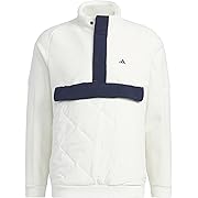 adidas(アディダス)カラーブロック アノラック ボアフリースジャケット オフホワイト メンズ Mサイズ