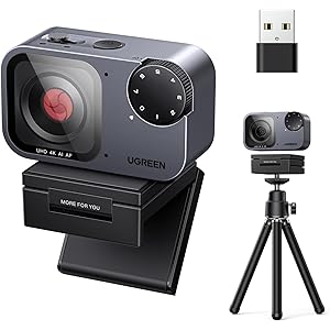 【クーポン割引】【9,498円】 UGREEN FineCam Pro 4K Webcam 4K/30fps 1/2型センサー搭載 AIノイズキャンセリングマイク PDAFオートフォーカス 自動フレーミング 内蔵プライバシーカバー&三脚付き 【送料無料】