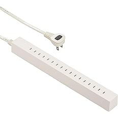 オーム電機 差し込み自由なスリムタップ 8.5個口 1.5m