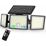 Sintu センサーライト LEDソーラーライト 屋外設置対応IP65防塵防水 リモコン付き