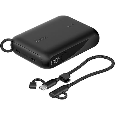【2年保証】Belkin 20W USB-Cケーブル付属 10000mAh モバイルバッテリー BoostCharge BPB027fqBK-A 税込1,811円 プライム会員送料無料