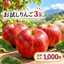長野県産 品種おまかせ お試しりんご 3玉 約1kg