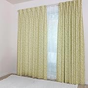 カエイレース  ウィリアムモリス カーテン 厚地(断熱 保温 3級遮光)+ ミラーレース(程よい透け感で風を感じるナチュラル感) 4枚セット 幅100ｃｍ×丈178ｃｍ