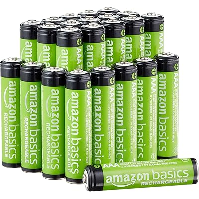 【10%OFF】Amazonベーシック 充電式ニッケル水素電池 単4形 24本パック(最小容量800mAh・約1000回使用可能) 送料込1,687円(おトク便3種で1,598円・66.6円/本)