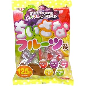 【44%OFF】【1,187円】 リボン ちいさなフルーツ飴 125g×12袋