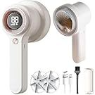 【60%OFF】【959円】 FDWSER 充電式 粘着クリーナー内蔵 強力6枚刃2個付き 3段階モード LCD電池残量表示 8000r/min高速 毛玉取り