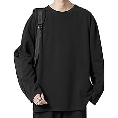 【56%OFF】【999円】 EAXGO メンズ 厚手 無地 7.76オンス 綿100% 長袖Tシャツ
