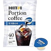 訳あり ドトールコーヒー コーヒーポーション甘さ控えめ 40個×2
