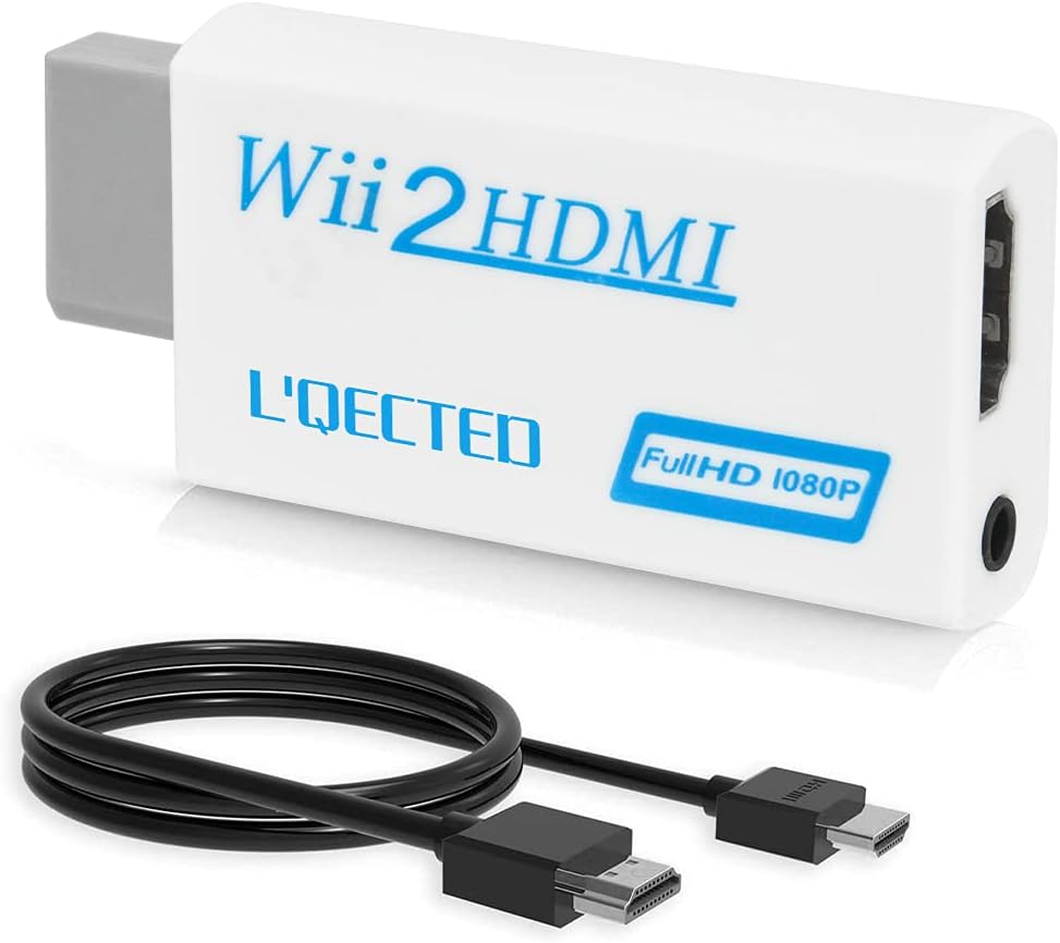 【50%OFF】【499円】 L’QECTED Wii To HDMI 変換アダプタ 1.5M HDMI接続ケーブル付属