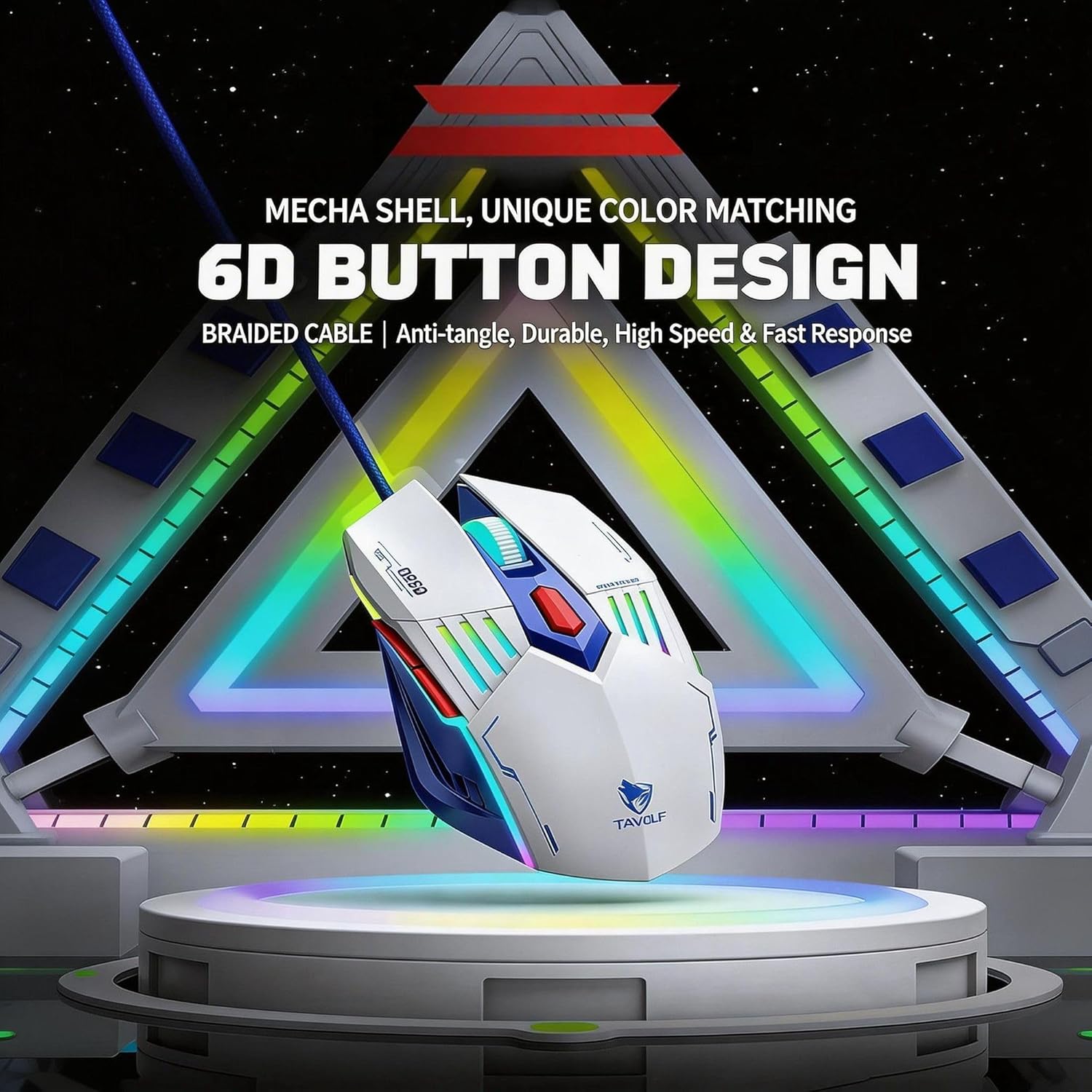 【48円】 Amazon Haul USB有線 マクロショートカットキー搭載 ゲーム用 高性能メカマウス 【送料無料】