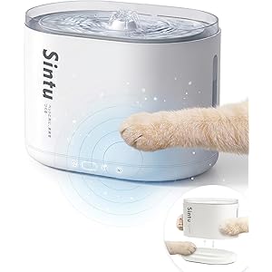 【34%OFF+50%OFF+ポイント5%】【実質4,041円】 Sintu ペット用 充電式 コードレスポンプ搭載 自動循環式 大容量2.5L 自動給水器 【送料無料】