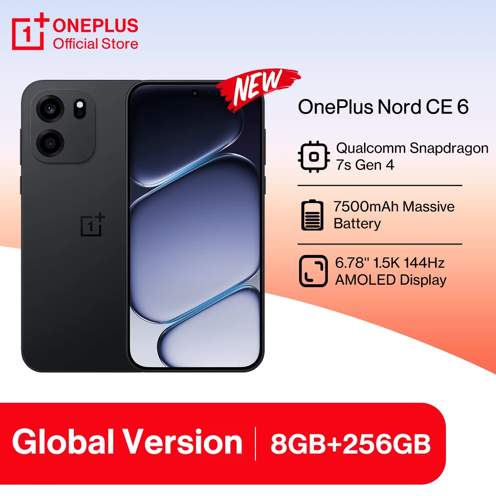 【$30.00 OFF！】OnePlus Nord CE 6 Global Version － Snapdragon 7s Gen 4採用6.78インチスマートフォンが$339.00 送料無料