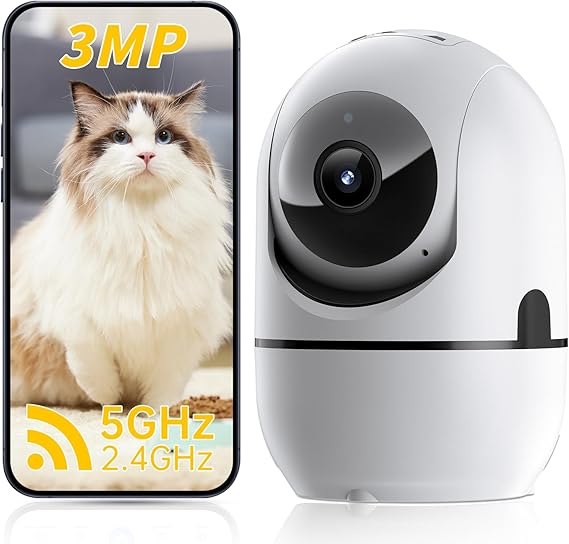 【58%OFF】【1,699円】JUFLSKY 防犯カメラ ペットカメラ 300万画素 見守りカメラ 5G/2.4G WiFi対応 iPhone/Android 双方向通話 人体検知 動体検知 暗視機能