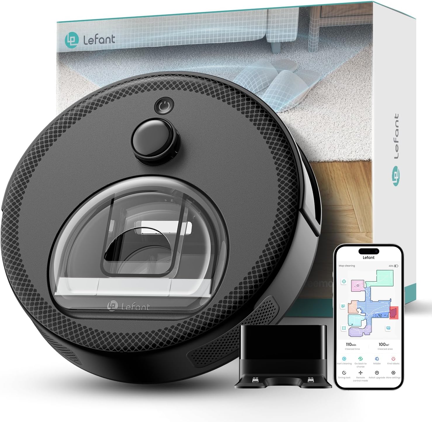 Lefant 水拭き両用 スマートマッピング対応 自動充電 アプリ連動 M330Pro 【送料無料】