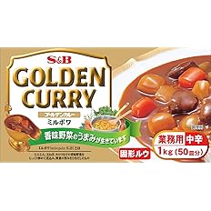 【51%OFF】【1,092円】 S&B ゴールデンカレー 業務用 中辛 1kg（50皿分）