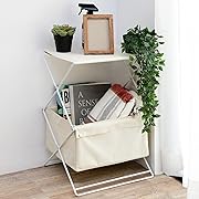 山善(YAMAZEN) ラック 収納ボックス 折りたたみ 2段 幅39.5×奥行34.5×高さ59cm ファブリック生地